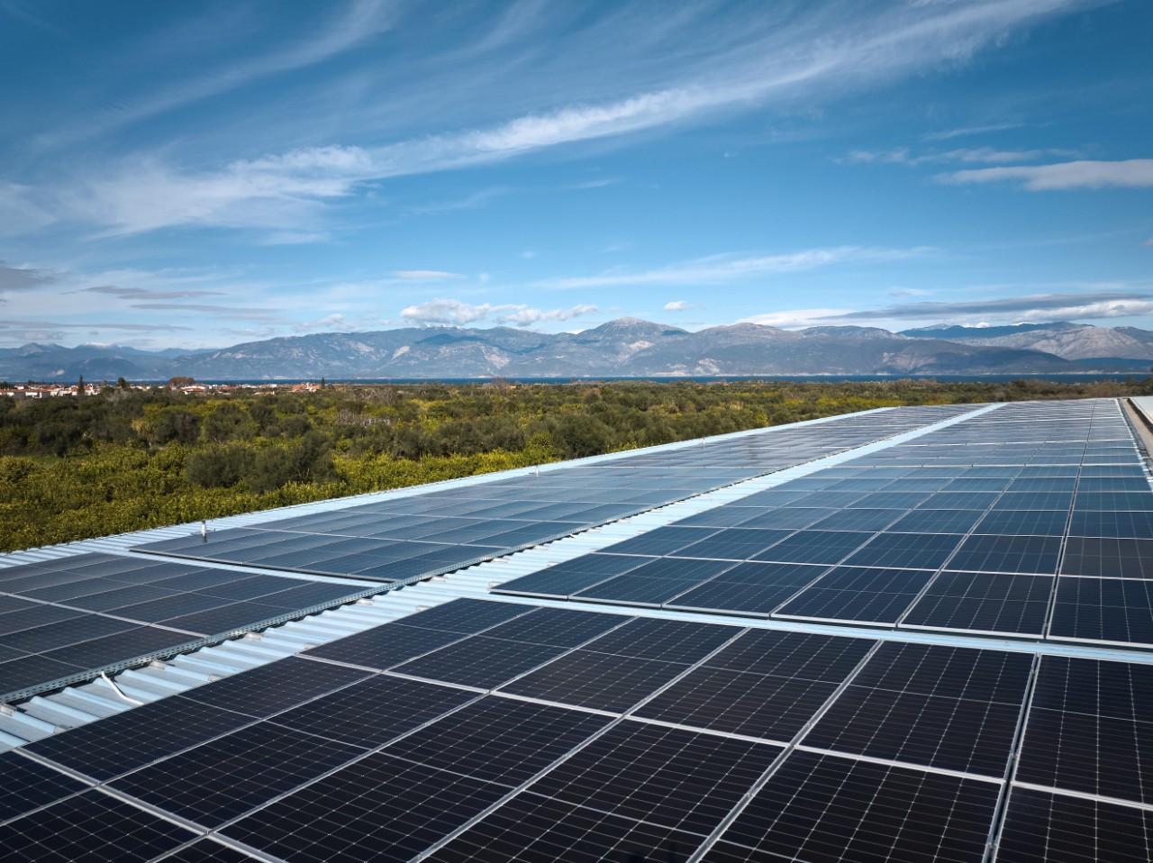 Solar panels in Greece